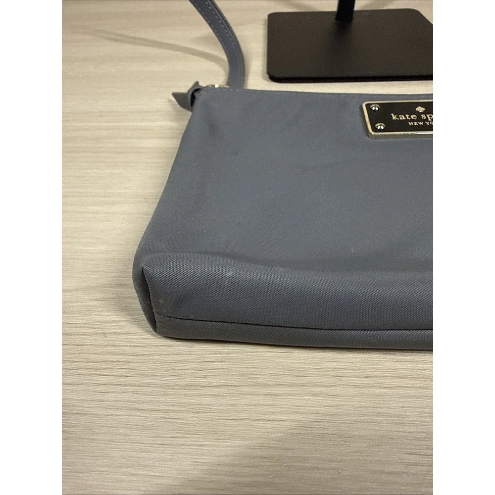 Kate Spade Double Zip, Double Sided Clutch All-In-One Removable Wrist Strap GREY